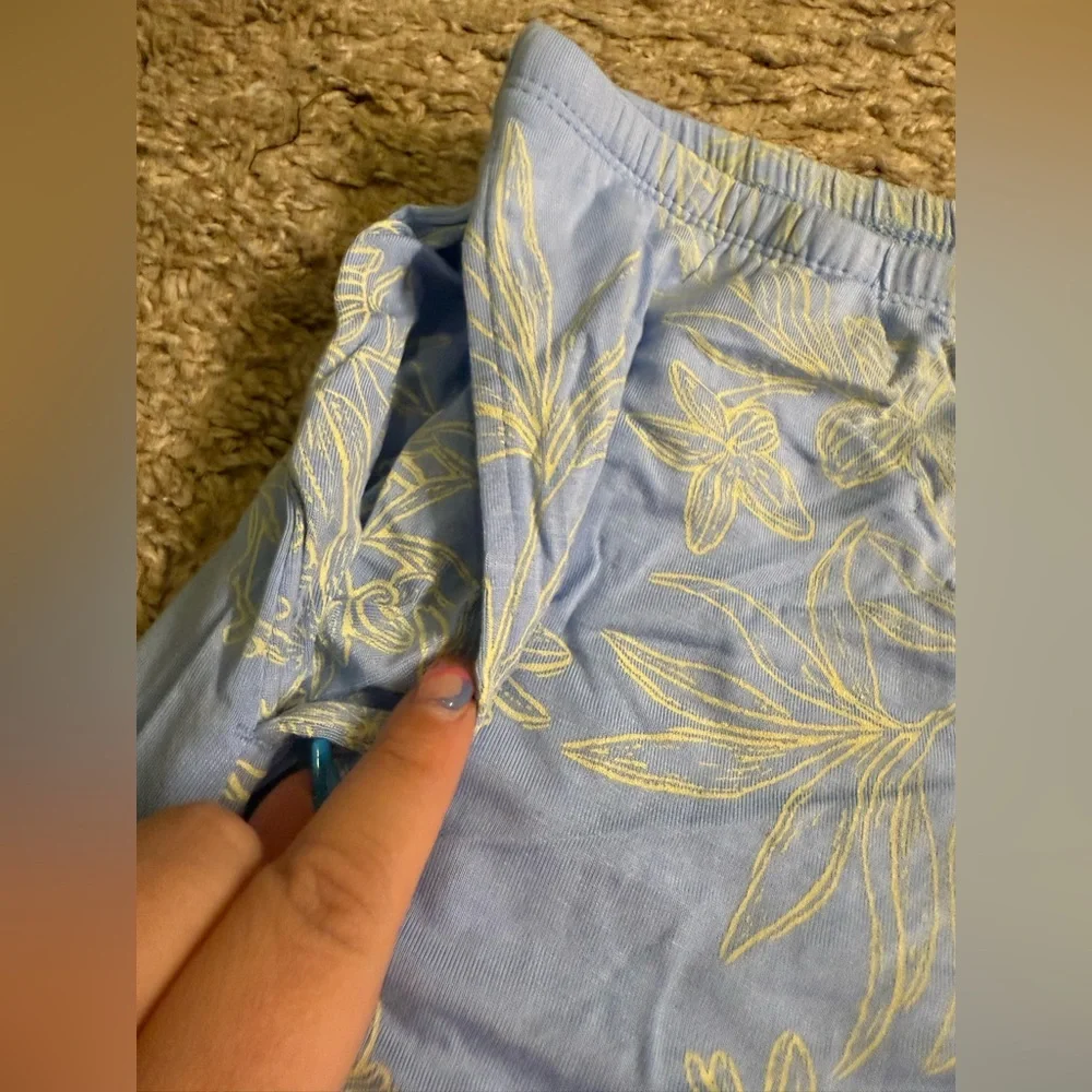 stars above blue yellow floral pajama lounge shorts & tank top set - size xl - Picture 2 of 16